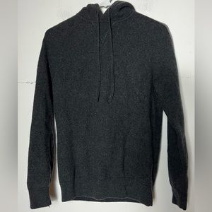 Theory Dark Gray Two Tone Cashmere Hoodie in Size Small